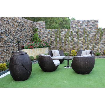 Stylish Design PE rattan Outdoor Patio Garden Set de jantar Wicker Furniture